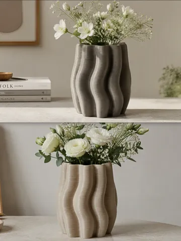 Modelo para impresión 3D: 波浪弧形花瓶 — vista de referencia 2