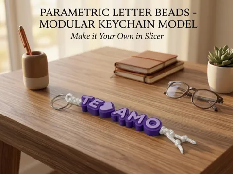 Llavero: Parametric Bead, Letter & Keychain Generator — referencia de MakerWorld
