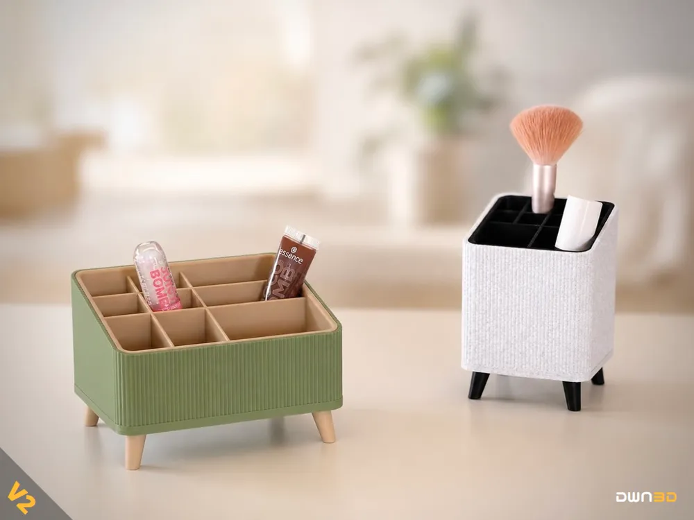 Organizador: Bath and Desk Organizer V2 – Parametric Design. Referencia del modelo original.