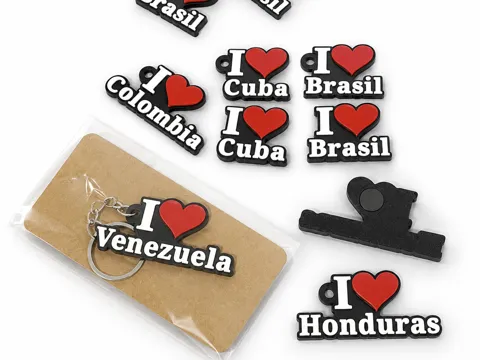 Llavero: Custom I Love Keychain & Fridge Magnet Generator — referencia de MakerWorld