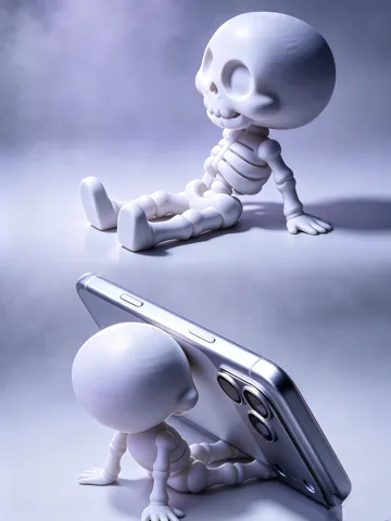 Modelo para impresión 3D: 骷髅手机支架 — vista de referencia 4