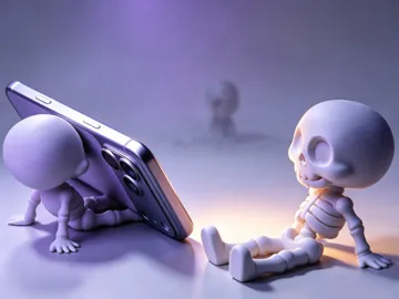 Modelo para impresión 3D: 骷髅手机支架 — vista de referencia 3
