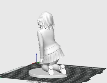 Modelo para impresión 3D: 电锯人--蕾塞--跪姿 — vista de referencia 5