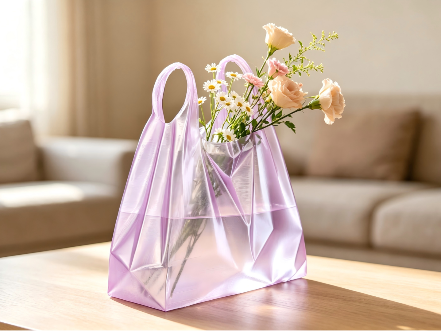 透明塑料袋花瓶 3D model