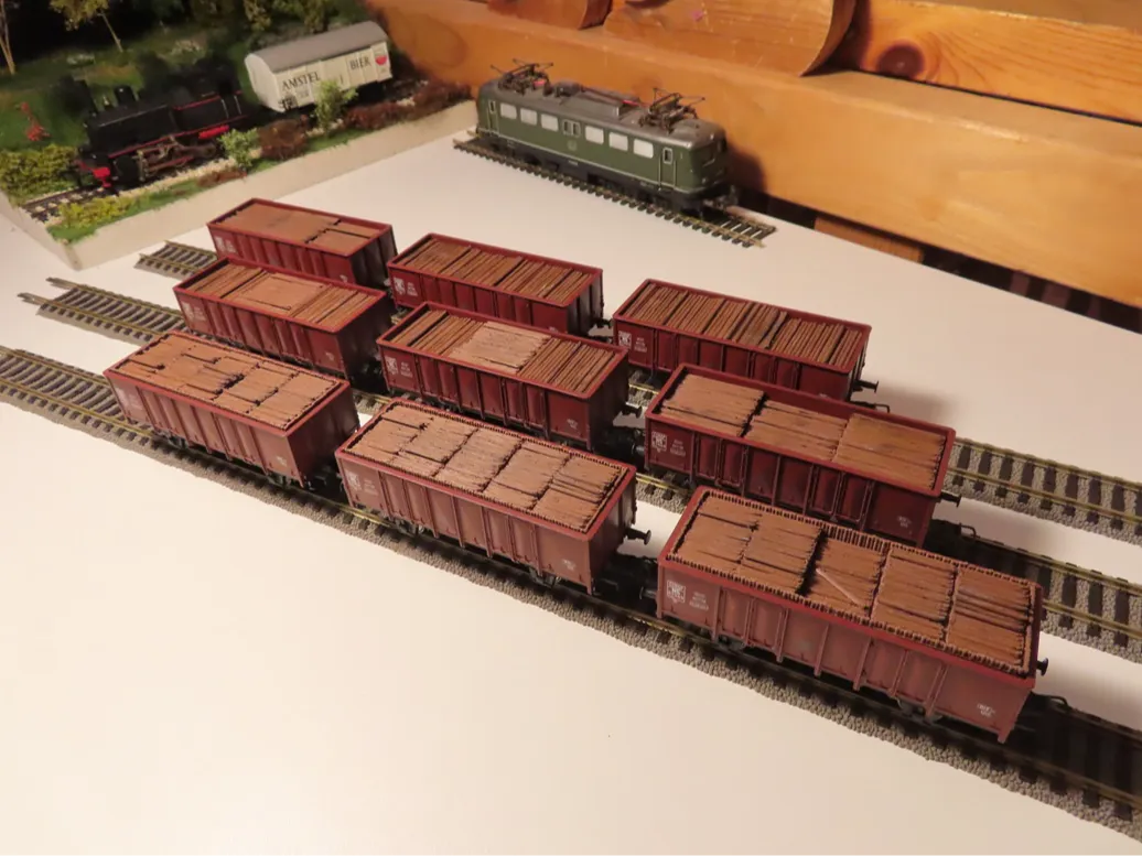 Wood load for open goods wagons UIC type E. - Free 3D Print Model ...