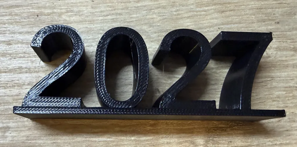 Year number 2027 - Free 3D Print Model - MakerWorld