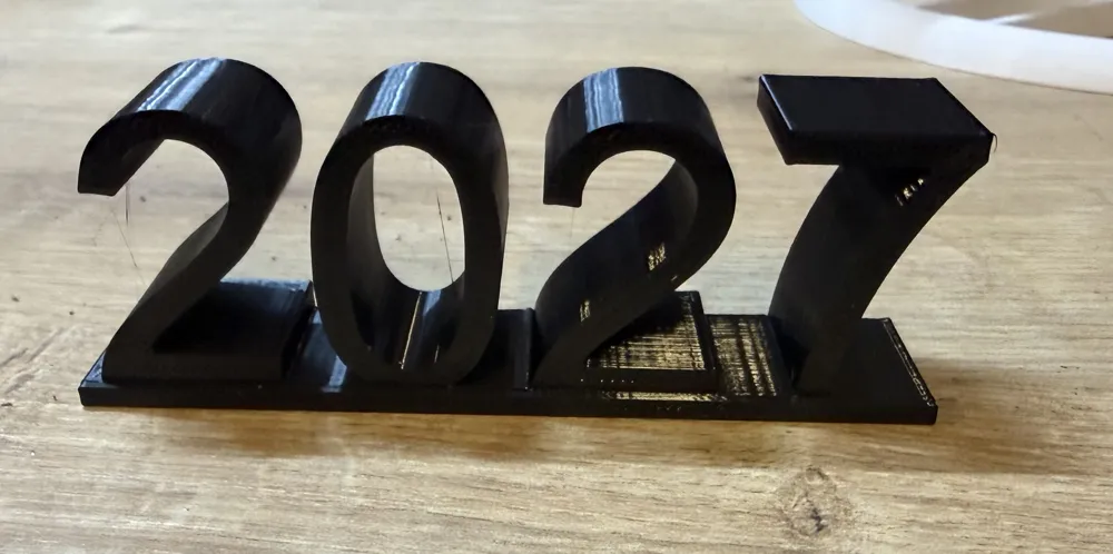 Year number 2027 - Free 3D Print Model - MakerWorld