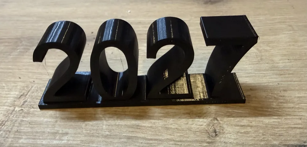 Year number 2027 - Free 3D Print Model - MakerWorld