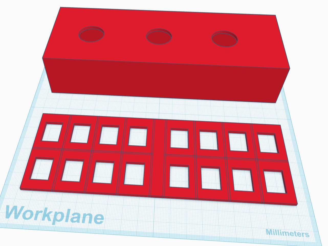 16 rocker switch panel 3D model