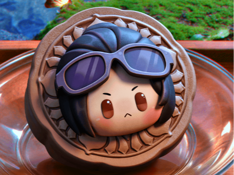 三角洲中秋露娜月饼模型白膜 3D model
