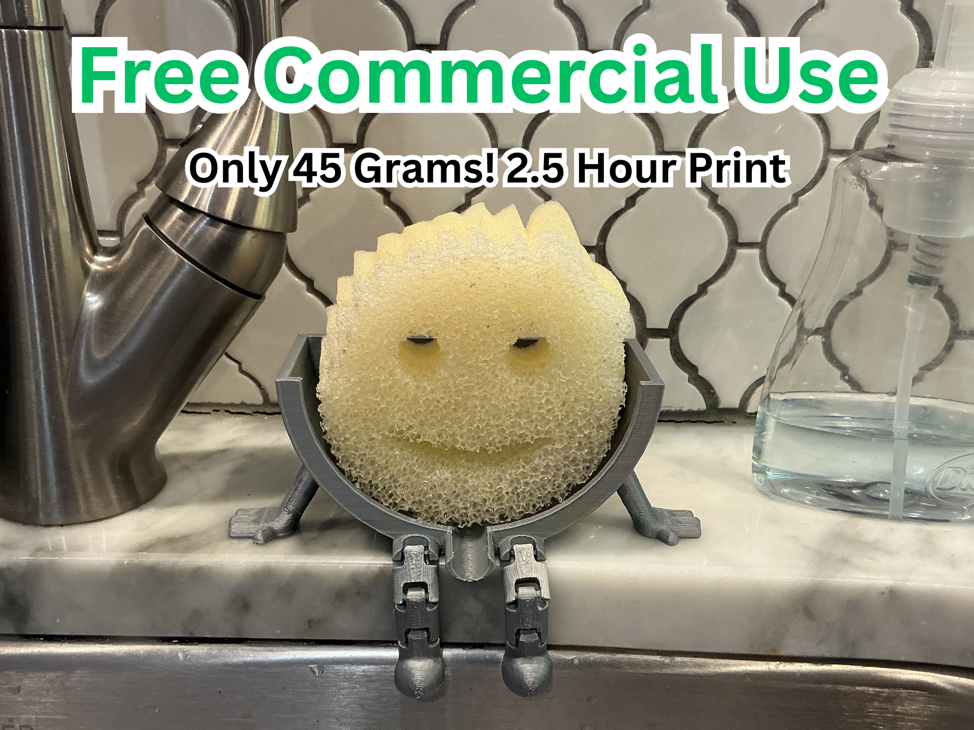 Articulated Sponge Holder With Drain 3D model