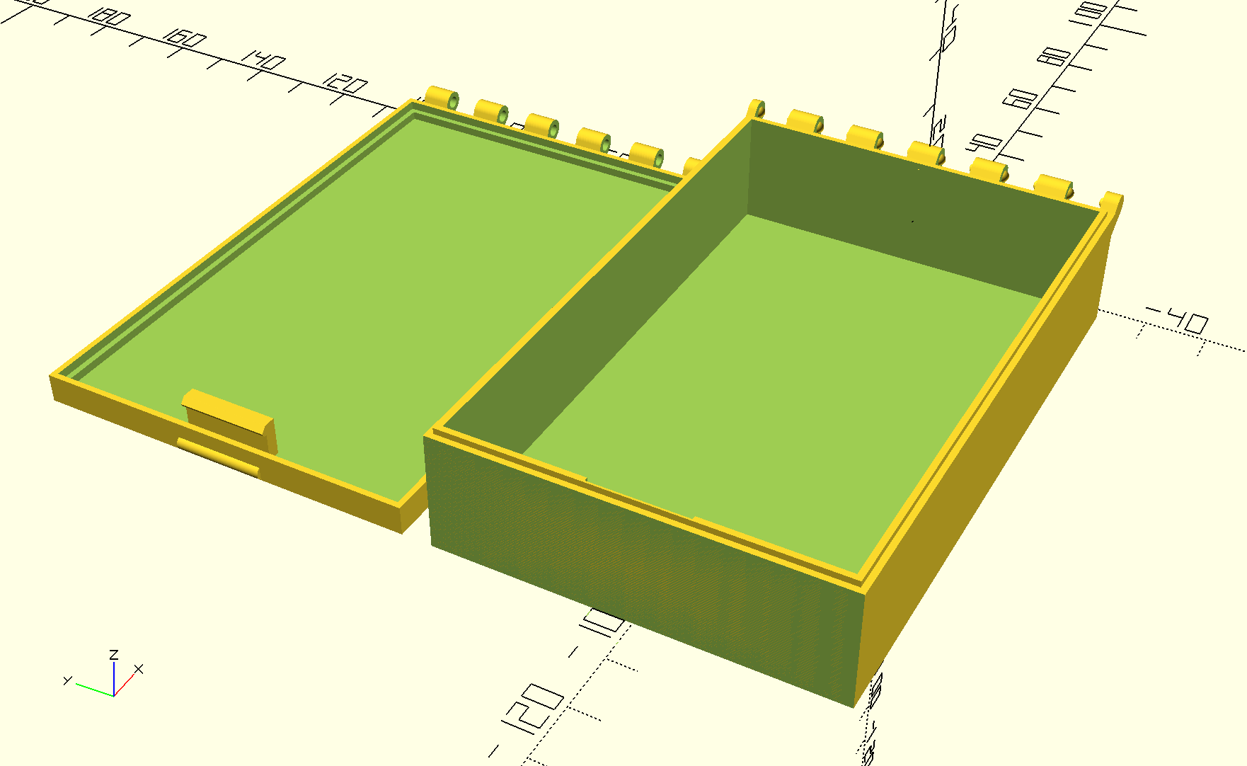 Customizable Easy Hinged Box 3D model