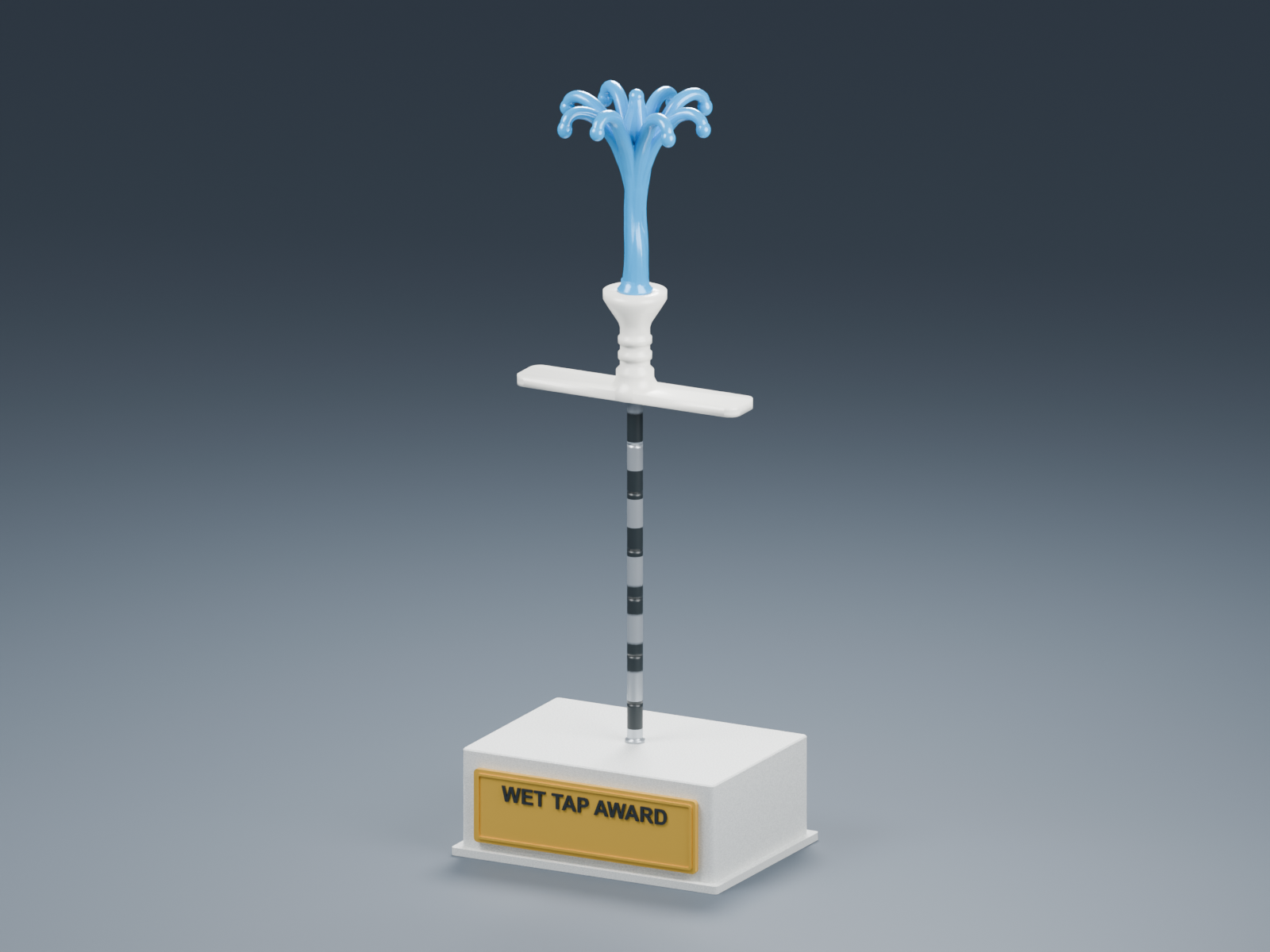 Wet Tap Award v1.1 - Five-Piece Anesthesia Trophy 3D model