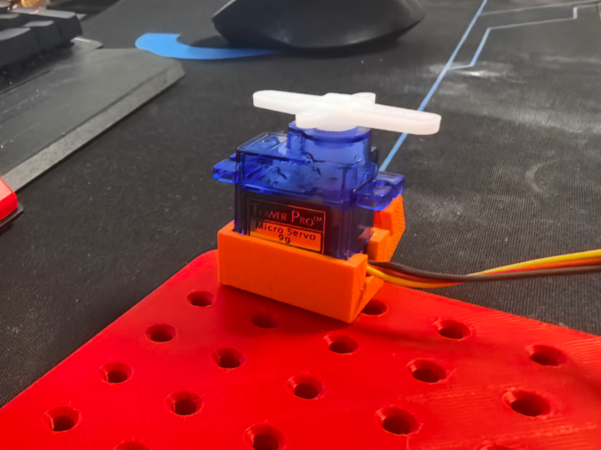 舵机固定底座 3D model