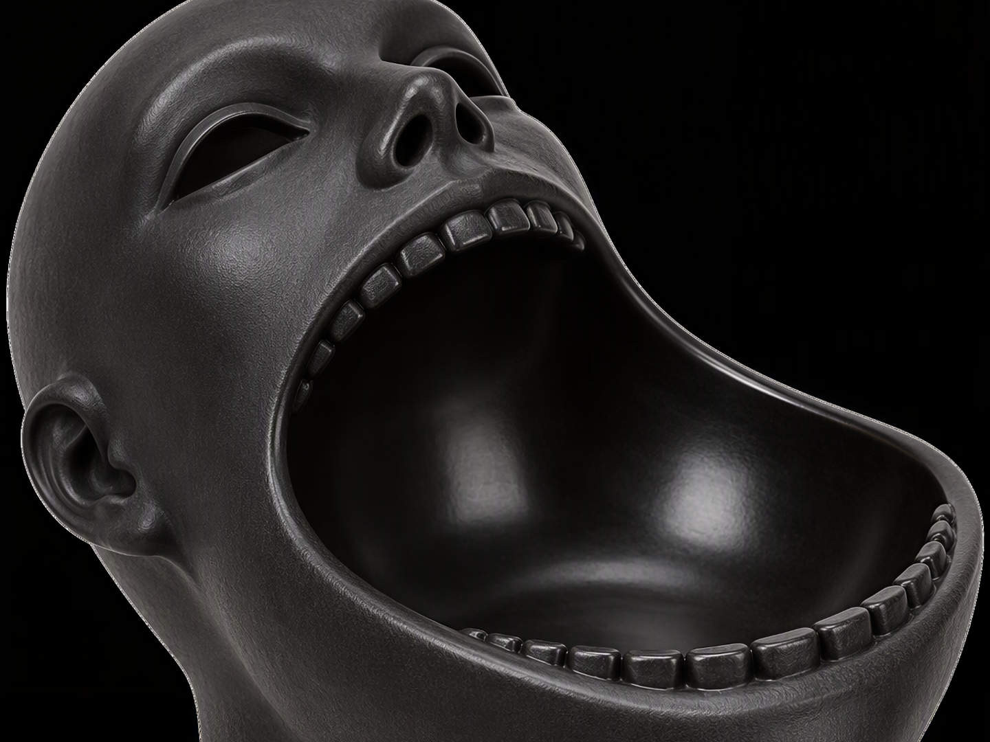 uncanny mouth wide open bowl 3D model