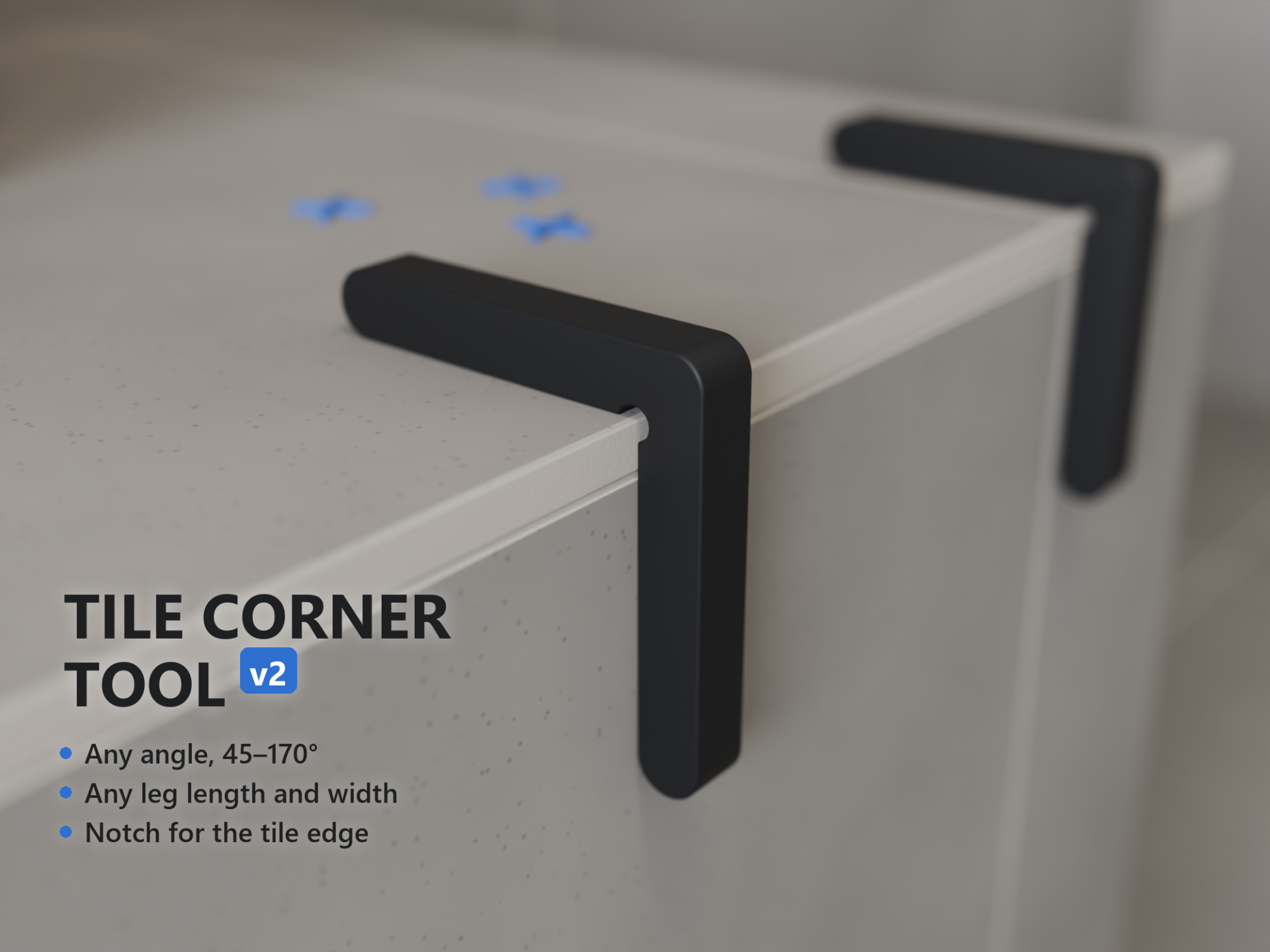 Tile Alignment Corner Tool – Any Angle & Size 3D model