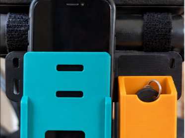 Wheelchair Side Rail – Phone and Key Holder 3D model