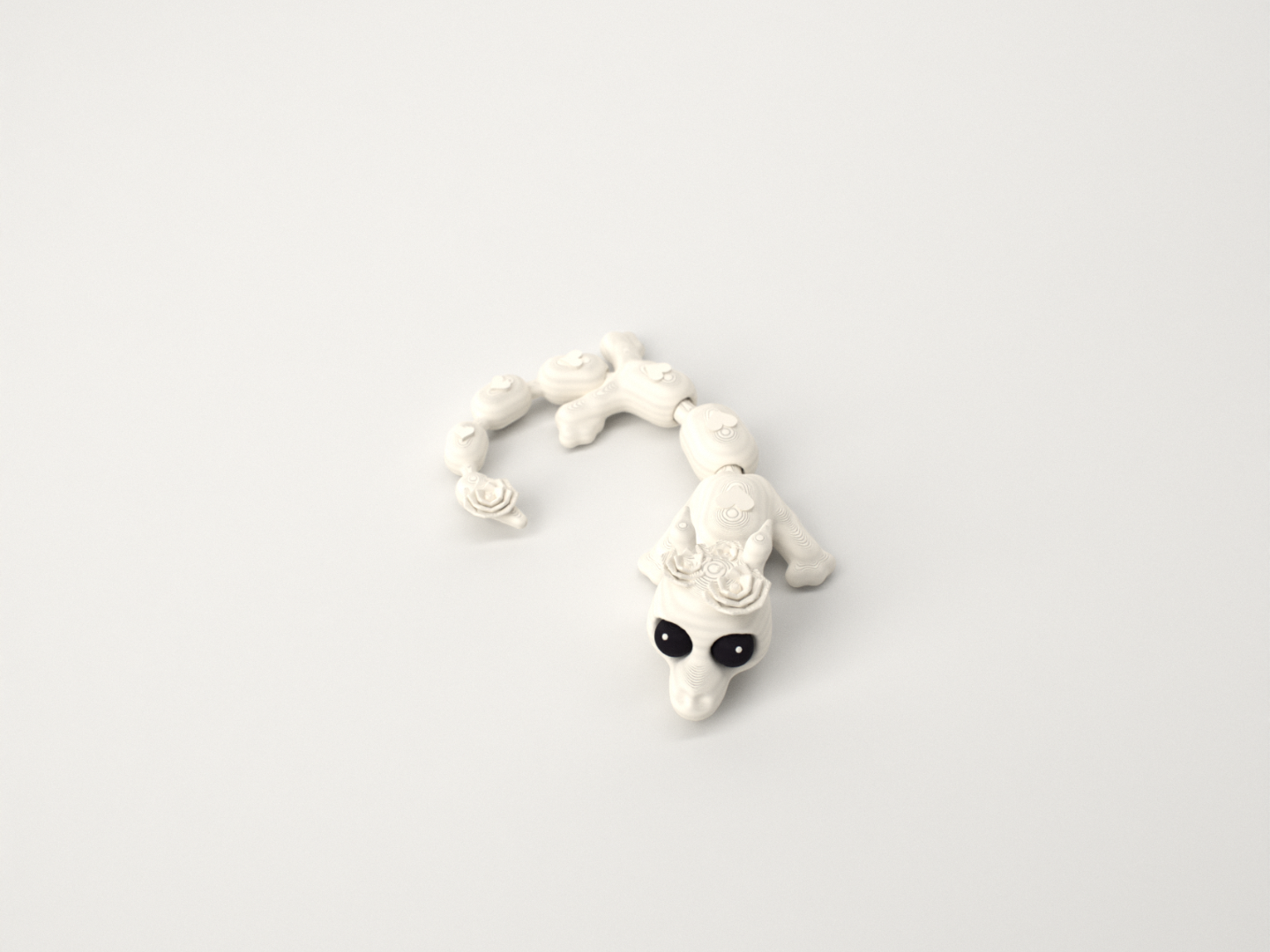 Cute articulated baby dragon 3D model