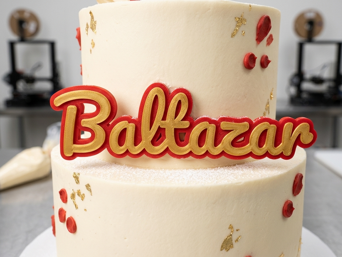 Cake topper frontale 3D model