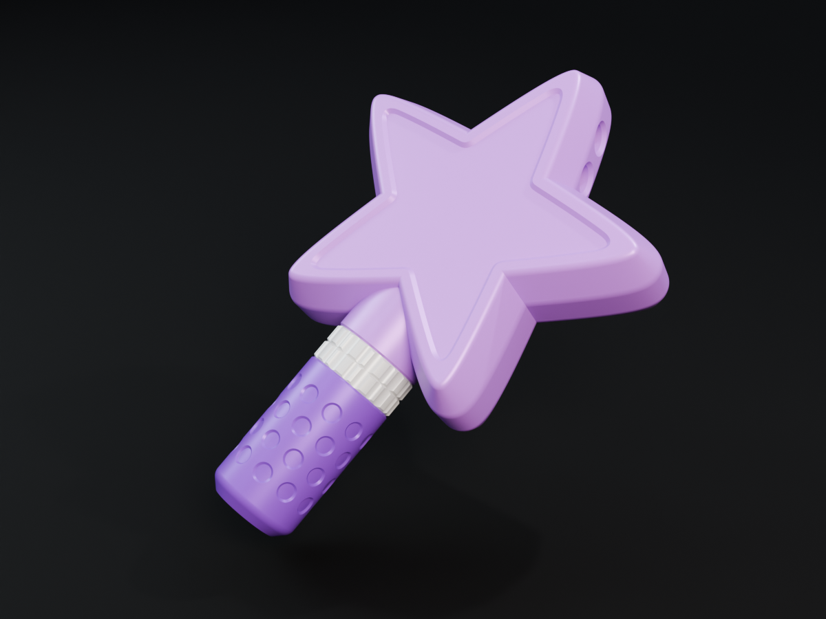 Confetti magic wand 3D model