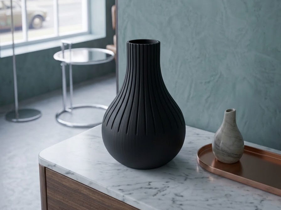 Modern Fluted Neck Vase 3D model