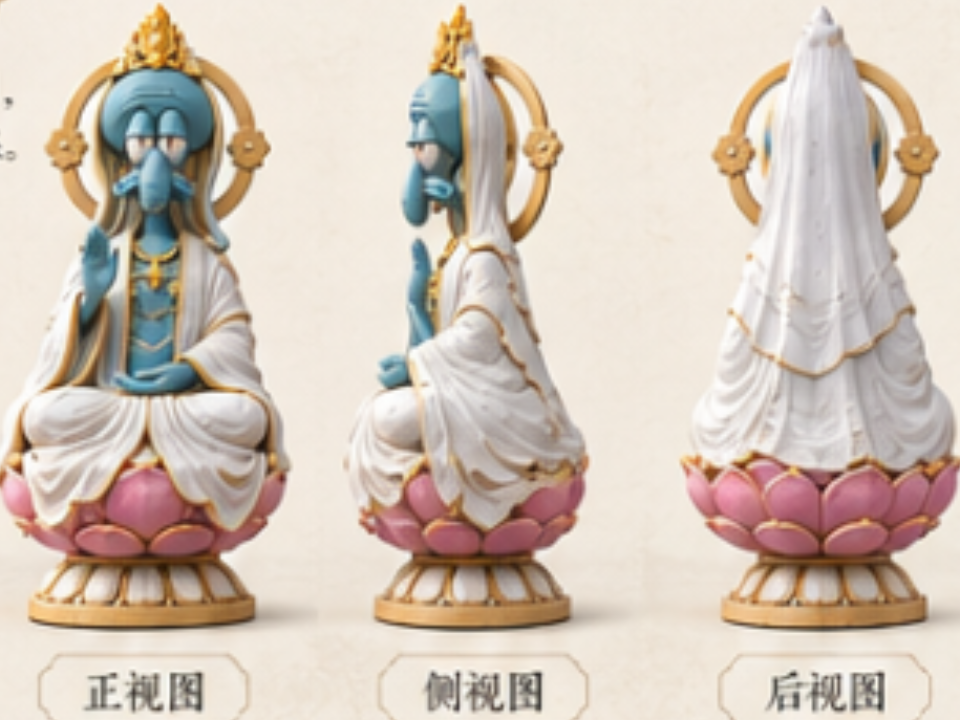 八爪观音 章鱼哥 3D model