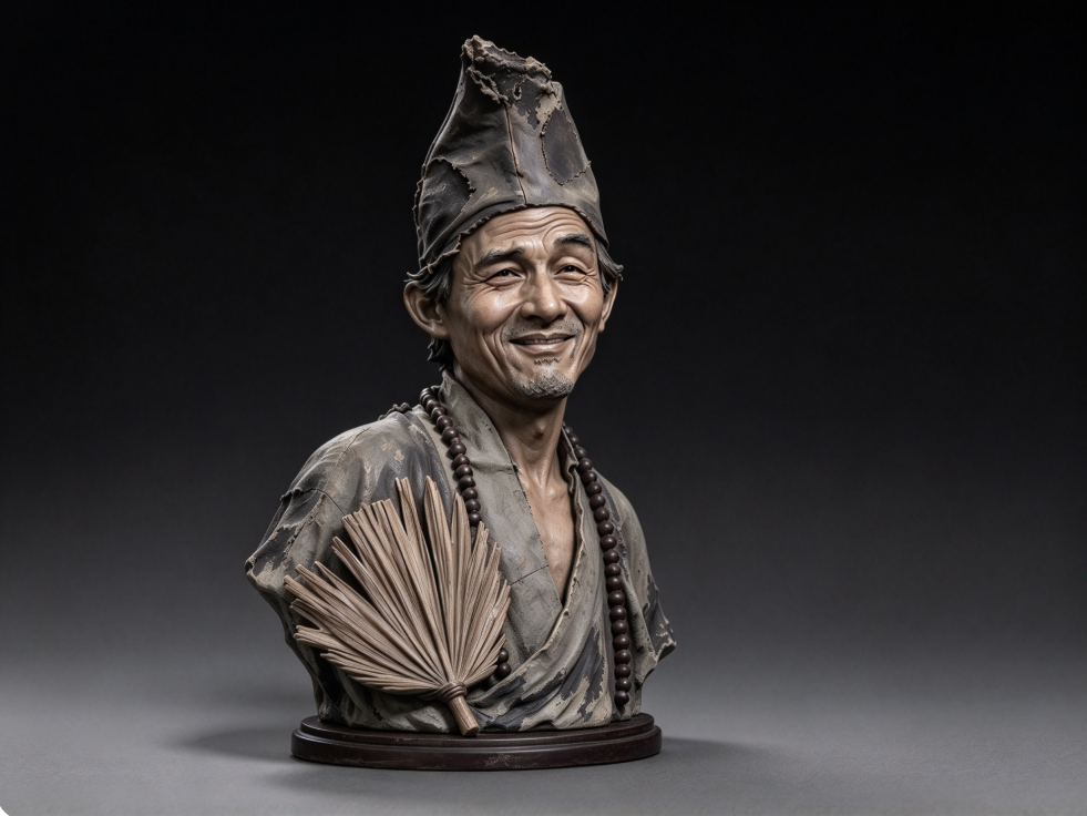 济公   摆件  半身像 3D model