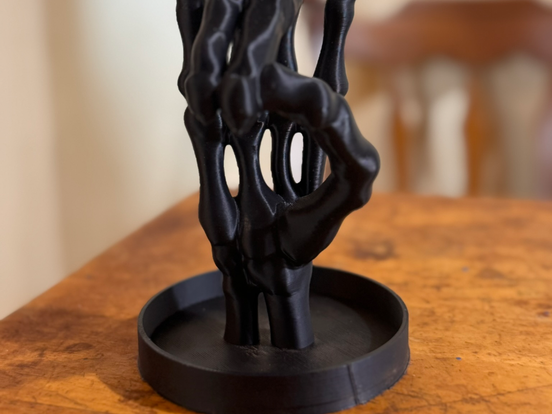 Skeleton Ring Holder W/Tray (Rock Hand Pose) 3D model