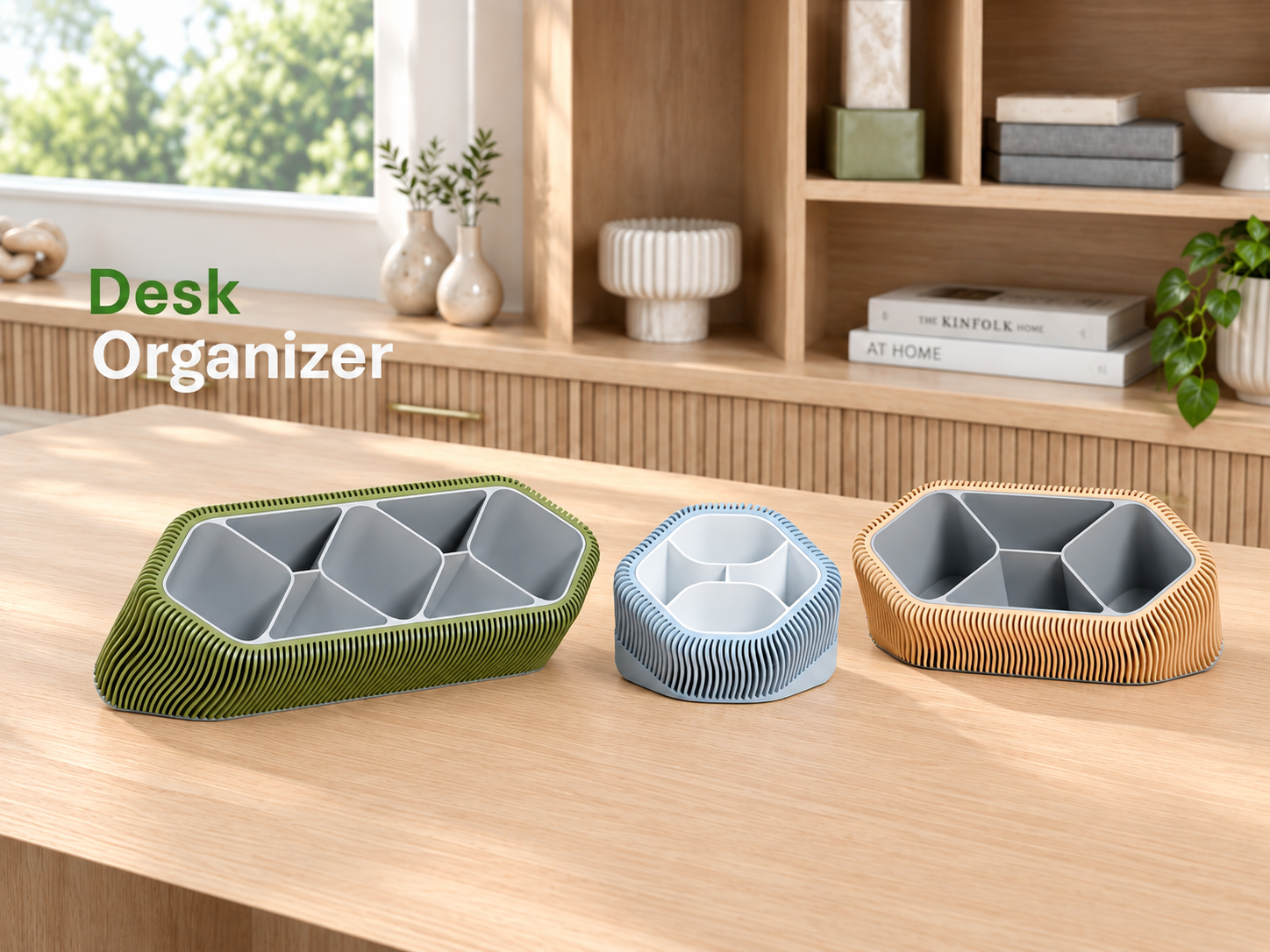 Japandi Curve Desk Organizer - No AMS (3 sizes) 3D model