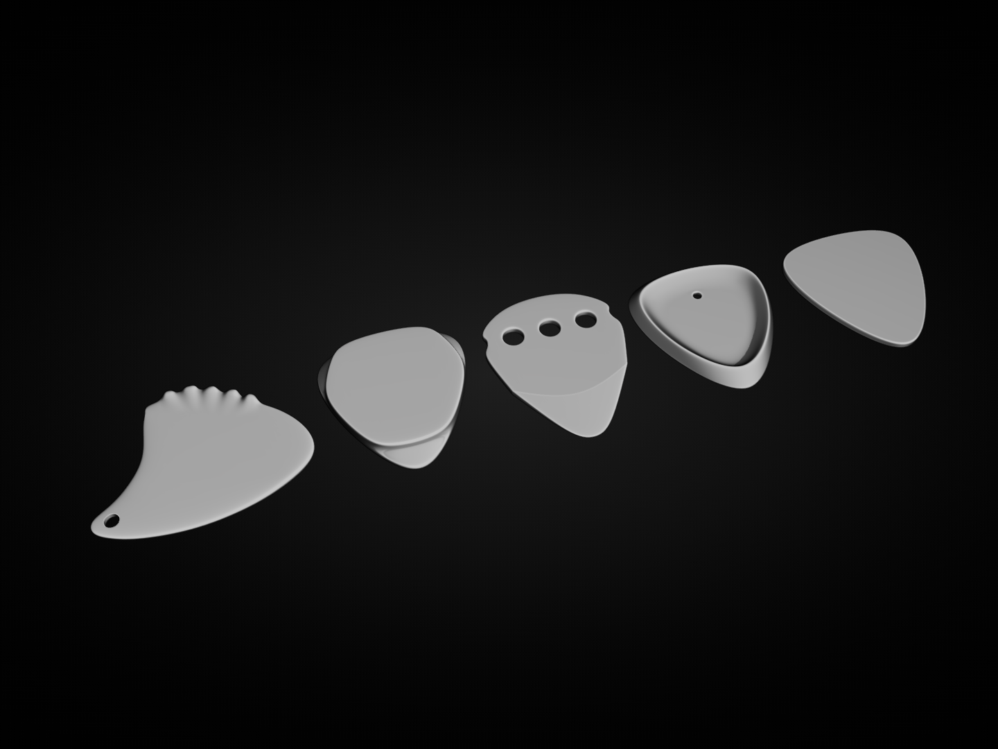 Guitar pick 3D model