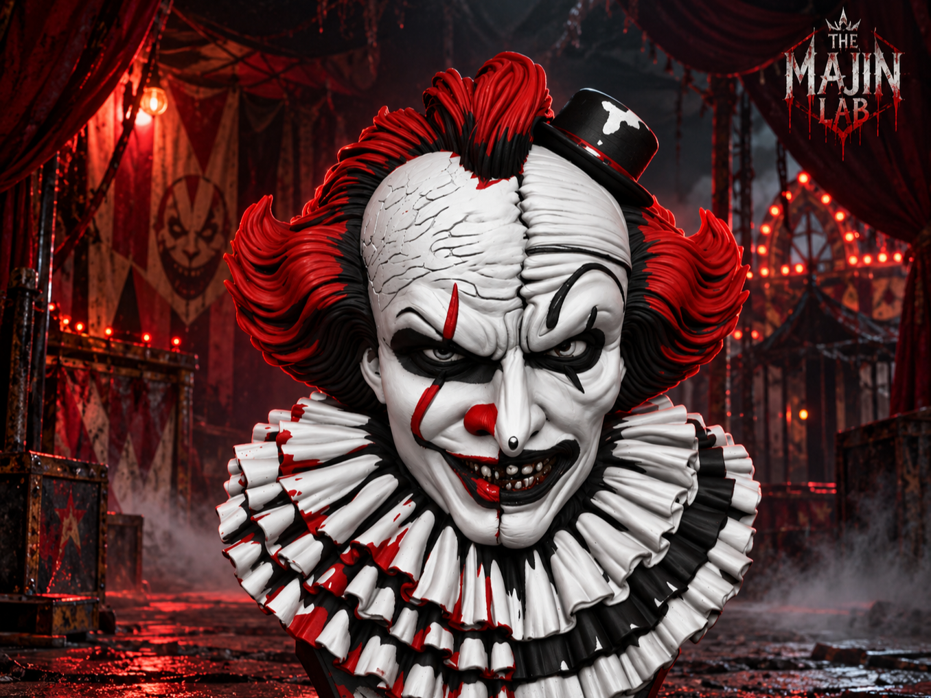 PENNYWISE / ART THE CLOWN – HORROR CLOWN BUST 3D model