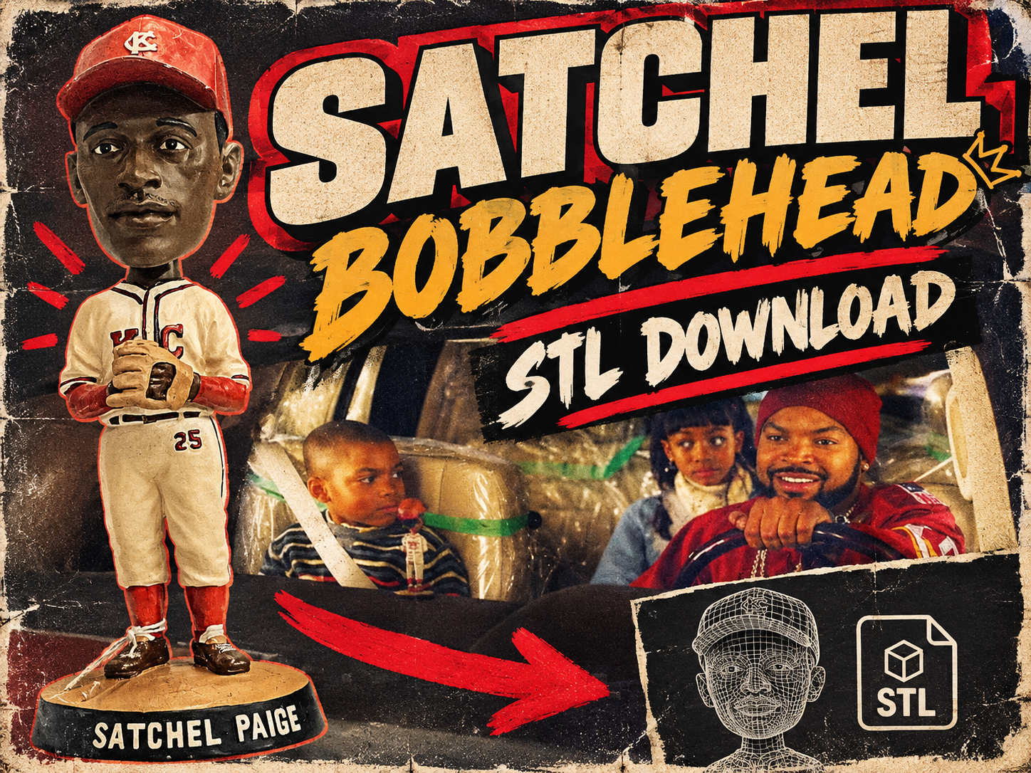 Satchel Paice Bobblehead 3D model