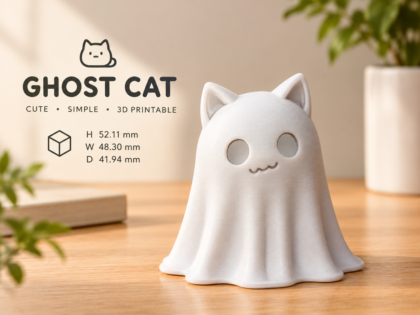 Phantom Feline  – Spooky Desktop Buddy 3D model