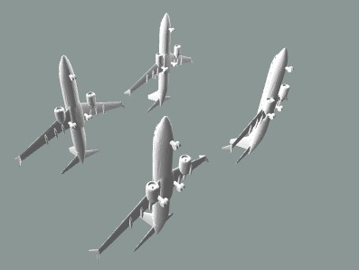 1:400 Scale 737 max 8 3D model