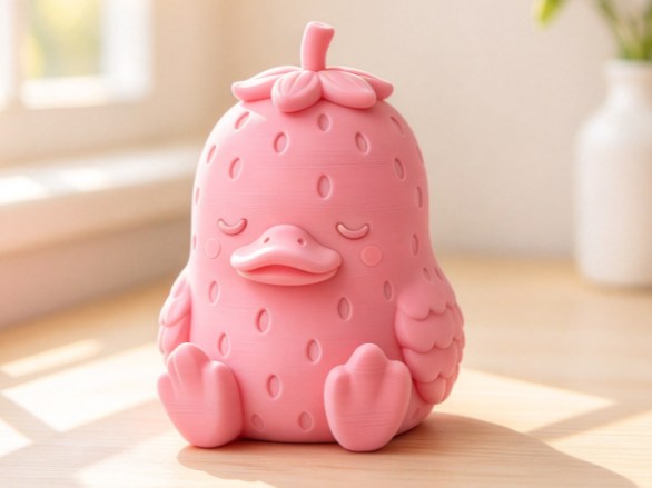 草莓鸭摆件 3D model
