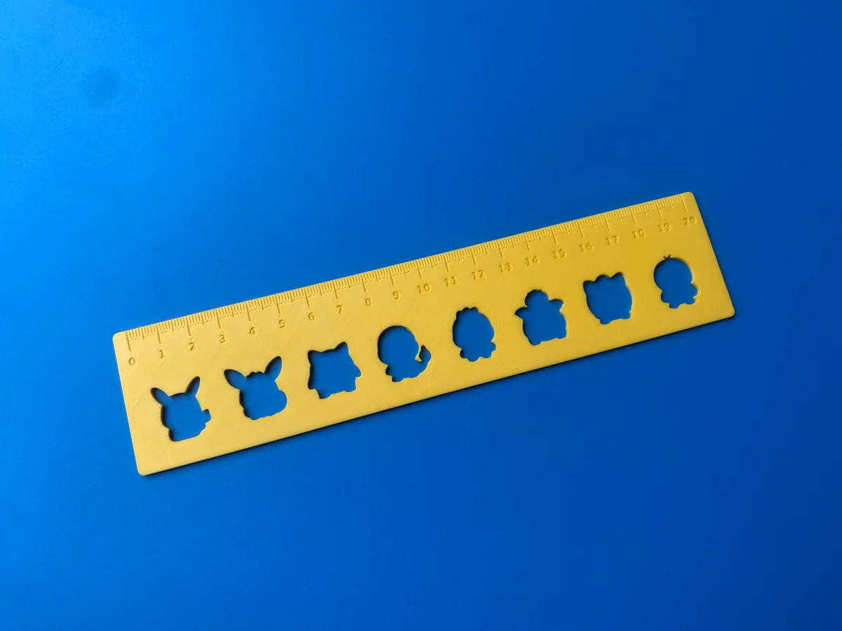 Measure Ruler Photo Pokémon cute pattern silhouette ruler measuring ruler - Free 3D Print ...