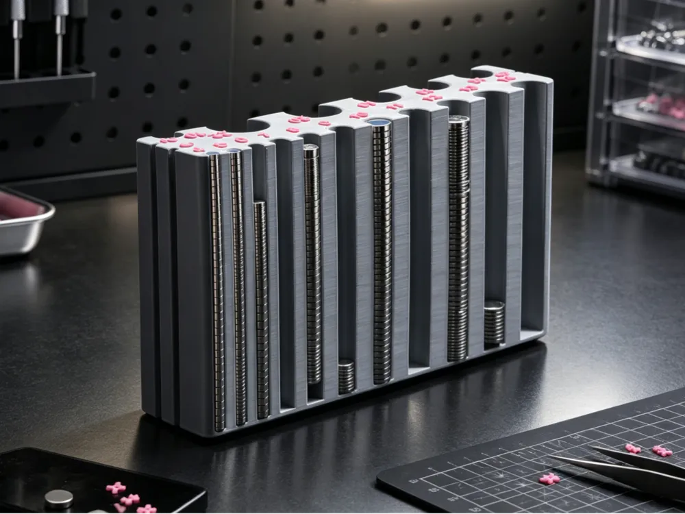 Super useful magnet organizer box｜Magnet sorting storage rack｜Desktop ...