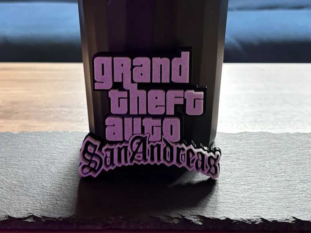 Basic Logo Design Process 3D Grand Theft Auto San Andreas Logo - Free 3D Print Model - MakerWorld