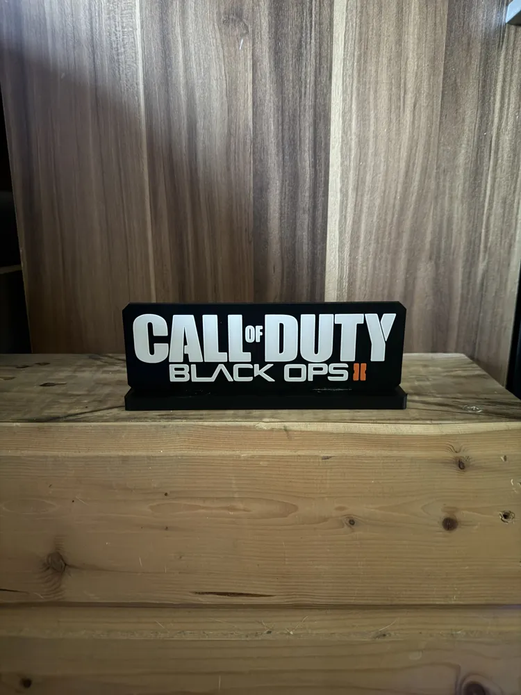 Black Ops II – Logo with Stand | A1 mini - Free 3D Print Model - MakerWorld