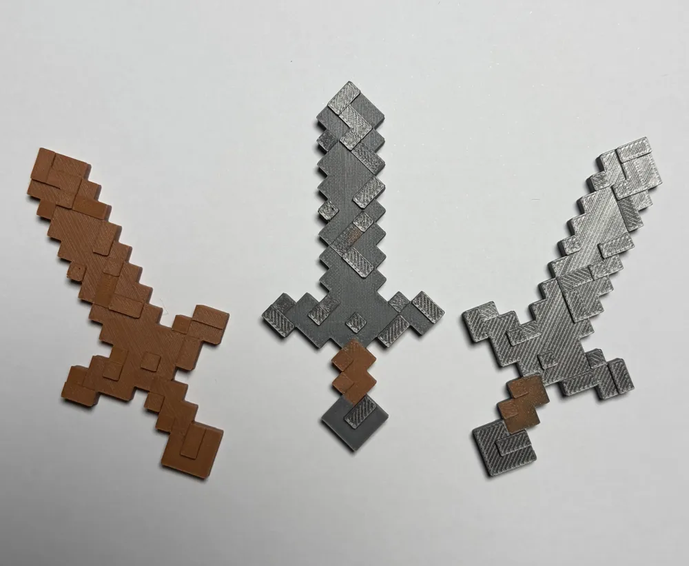 Minecraft Printable Model Mini Minecraft Sword - Free 3D Print Model - MakerWorld