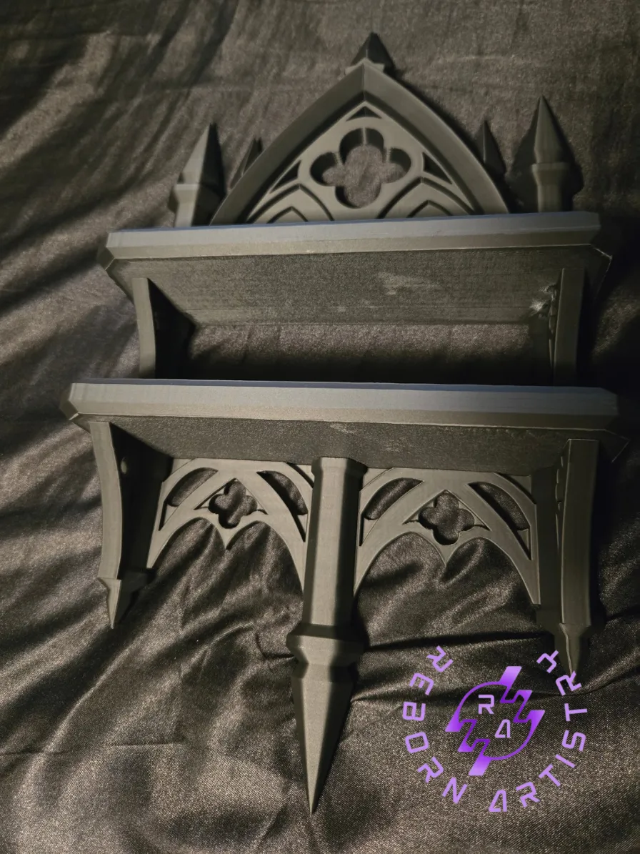 Model Space Cad Gothic Modular Wall Shelf - Free 3D Print Model - MakerWorld