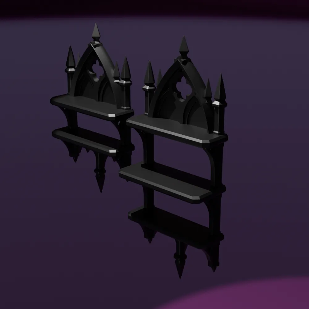 Model Space Autocad File Gothic Modular Wall Shelf - Free 3D Print Model - MakerWorld