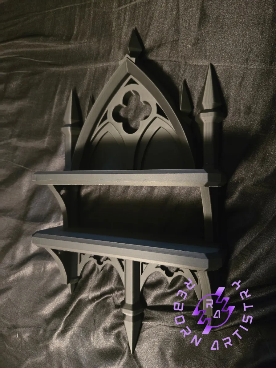 Model Space Cad Gothic Modular Wall Shelf - Free 3D Print Model - MakerWorld