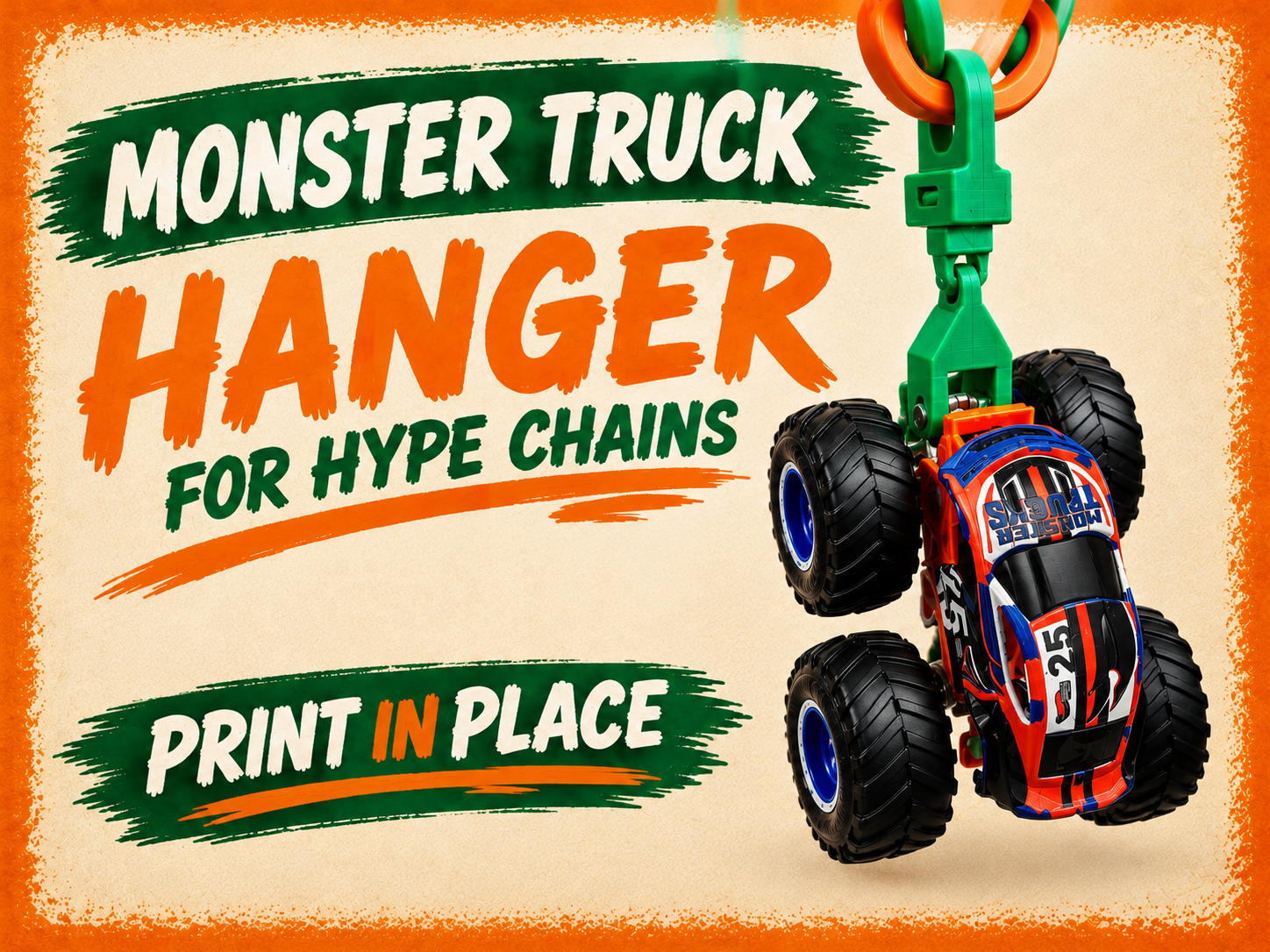 Monster Truck Hanger for Hype Chains 3D model