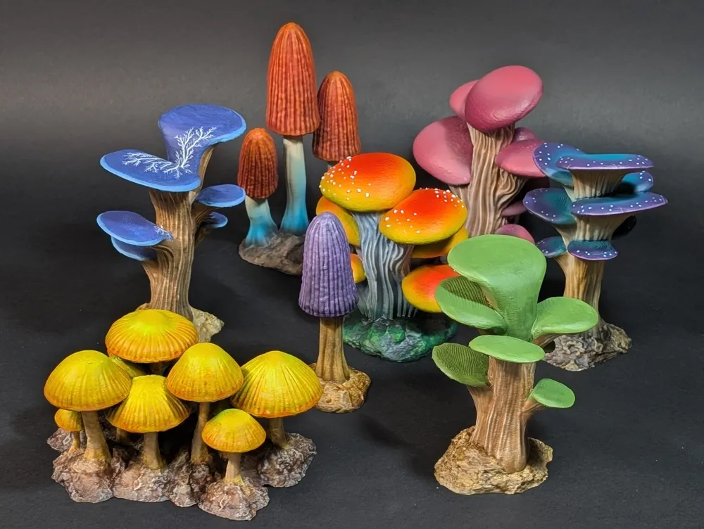 Terrain de Champignons Géants - Modèle d'Impression 3D Gratuit - MakerWorld