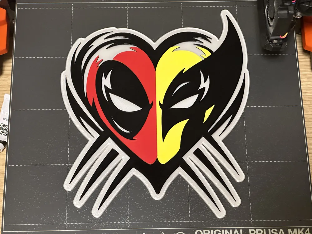 Deadpool Wolverine Heart - Free 3D Print Model - MakerWorld