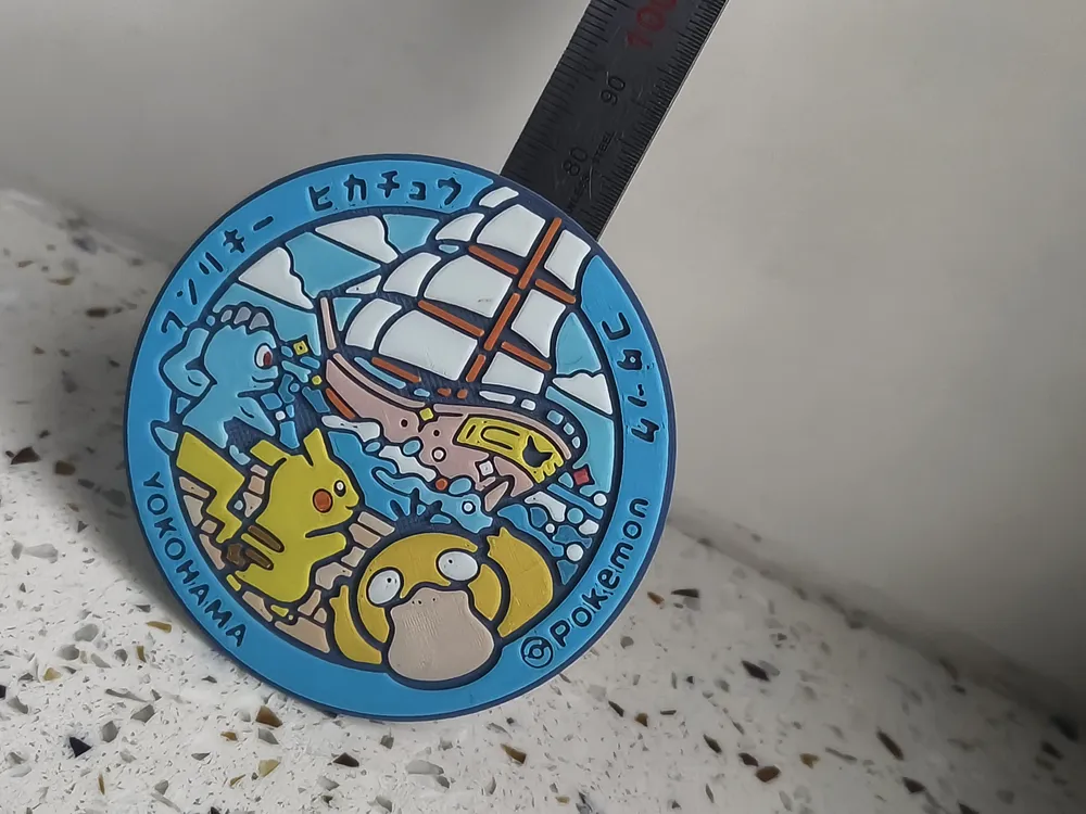 Pikachu Modelo Pokémon — Pikachu & Machop & Psyduck - Modelo gratuito para impressão ...