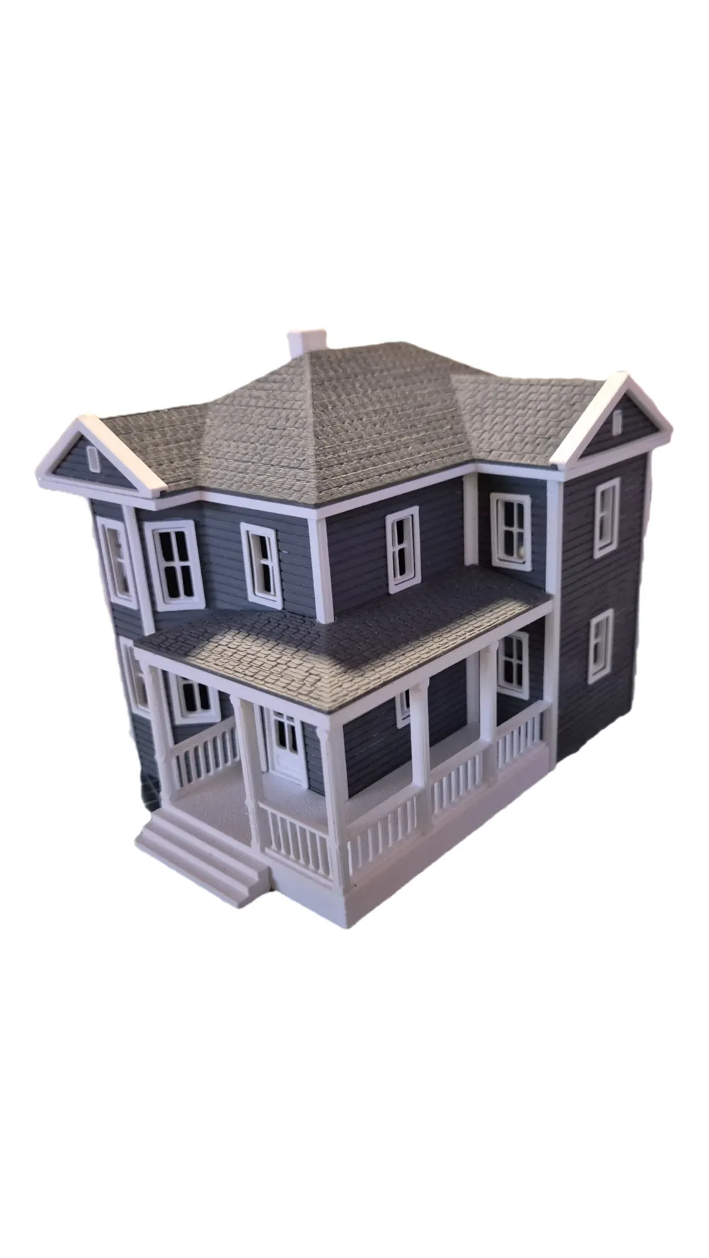 H0 scale Neo-Victorian modern house - Free 3D Print Model - MakerWorld