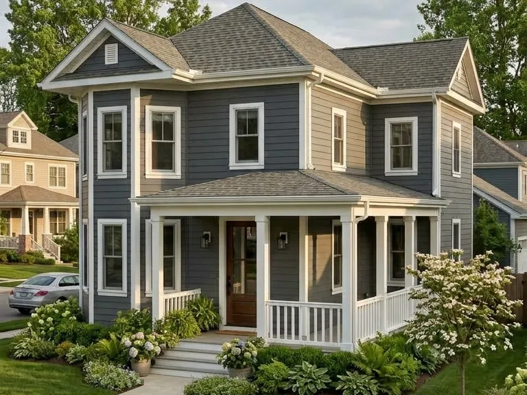 H0 scale Neo-Victorian modern house - Free 3D Print Model - MakerWorld