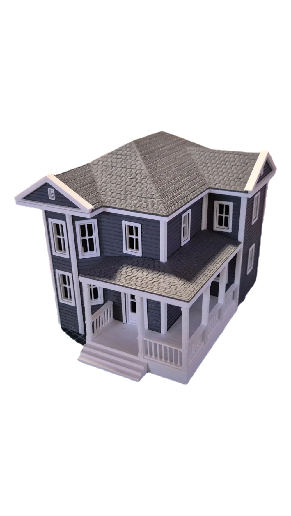 H0 scale Neo-Victorian modern house - Free 3D Print Model - MakerWorld